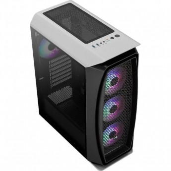 Корпус AEROCOOL AERO ONE FROST-G-WT-V1, без БП, ATX, 4x120mm, 2x140mm, 2xUSB3.0, audio bott PSU, белый