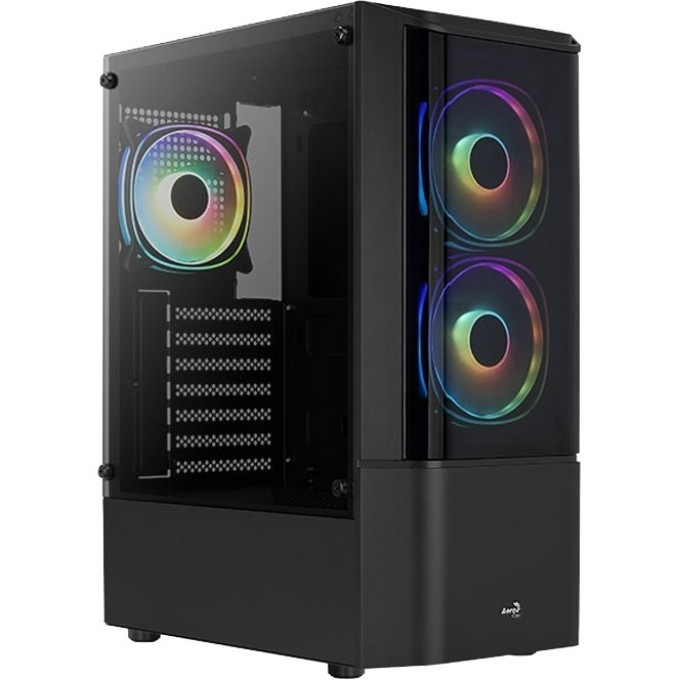 Корпус AEROCOOL QUANTUM MESH-G-BK-V2 черный без БП ATX 3x120mm 2x140mm 1xUSB2.0 2xUSB3.0 audio bott PSU 1418744